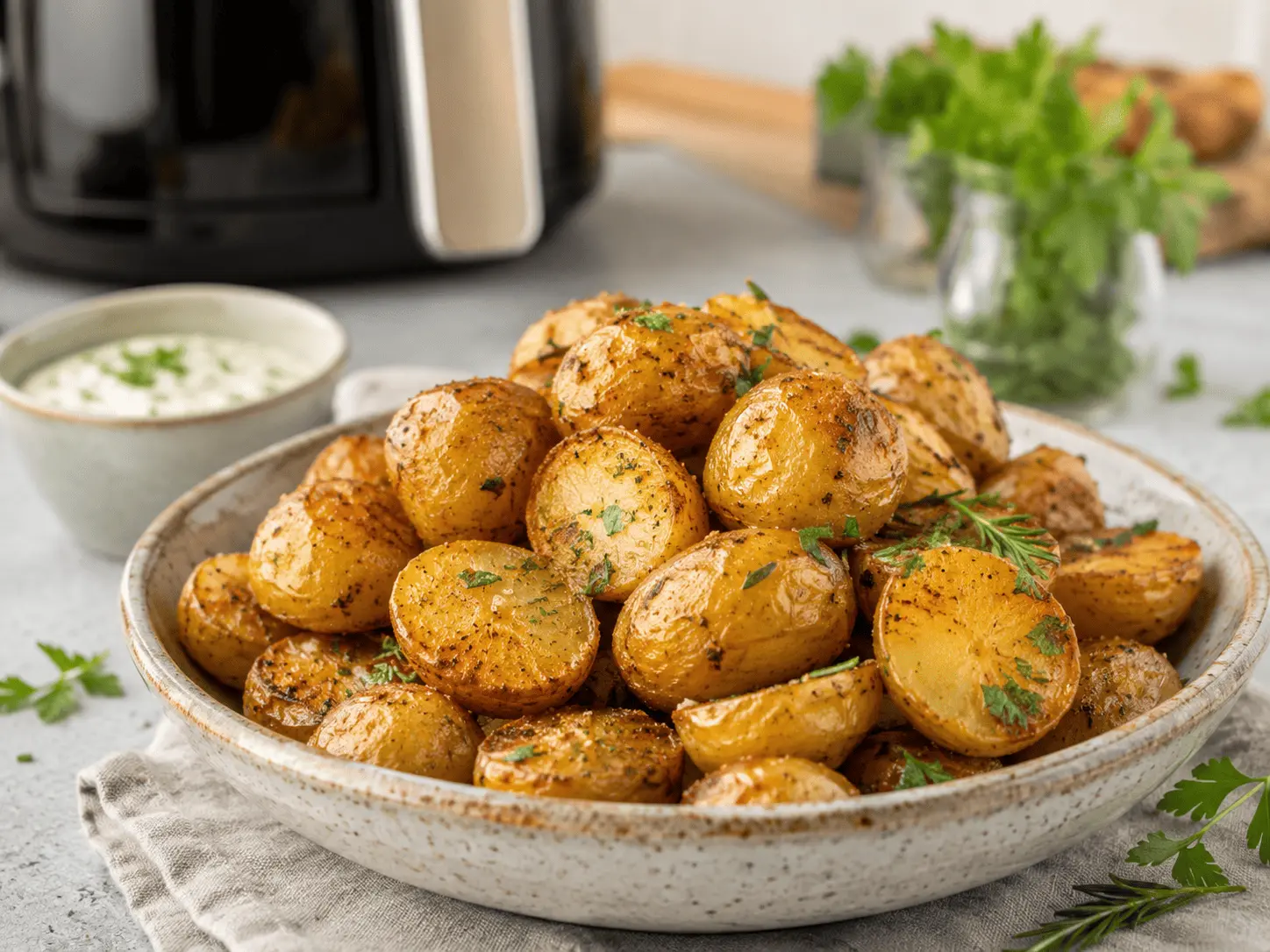 Pomme de terre grenaille au Air Fryer croustillante