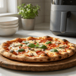 pizza surgelée air fryer avec pâte croustillante et fromage fondant