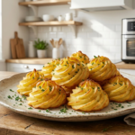 pomme duchesse air fryer croustillante et dorée en gros plan
