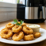 Beignets de calamars surgelés au air fryer croustillants dorés
