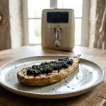 Caviar d'aubergine air fryer crémeux et fondant, présenté dans un bol rustique