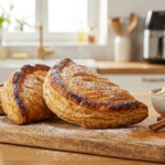 Chausson aux pommes air fryer croustillant et doré, prêt à être dégusté