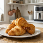 Croissant airfryer croustillant doré et appétissant dans le panier de l'AirFryer