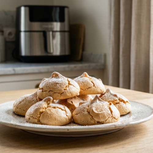 Meringue air fryer légère et croustillante, parfaitement cuite et dorée